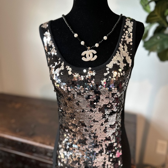 NWT Yoana Baraschi Sequins Bodycon Dress - Picture 2 of 8